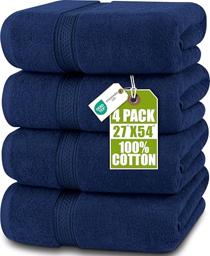 Utopia Towels - 4er-Pack Badetücher Set Premium 100% ringgesponnene Baumwolle 69 x 137 cm Handtücher, sehr saugfähig, weiches Gefühl Duschtücher (Mari