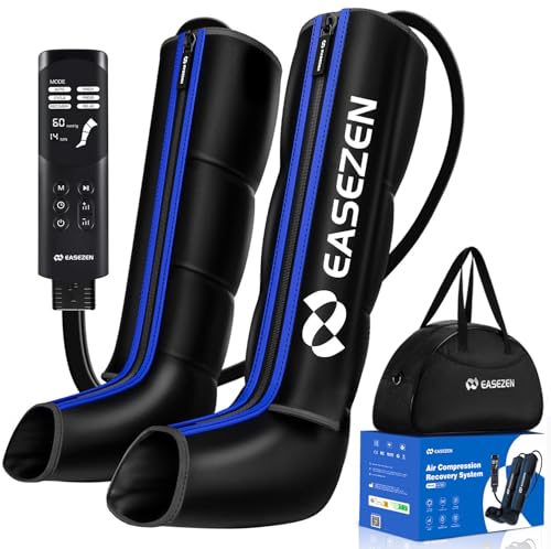 Leg Massager to Promote Blood Circulation and Pain Relief, Compression System for Fast Recovery of Feet, Calves and Thighs, Relief from Edema, Reduce Muscle Tire