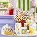 150 PCS Christmas Cone Cellophane Bags Treat Candy Party Gift bag with 200 Gold Twist Ties for Christmas Party Festival Favor (Christmas Patterned)
