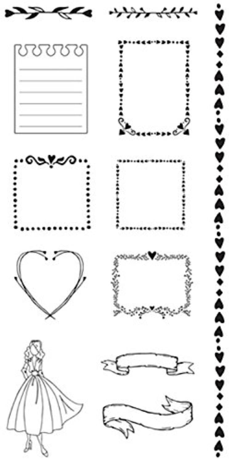 Prima Marketing Julie Nutting Mixed Media Cling Rubber Stamps, Multi-Colour, 23.49 x 10.79 x 0.83 cm