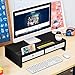 Monitor Stand Riser with Drawer – Good Desk Shelf Organizer,Keyboard Storage,Stylish Black,22″ x 10.6″ x 4.7″thumb 2