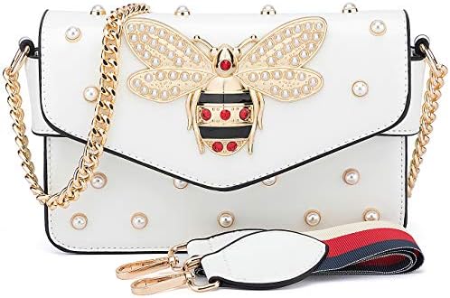 BNWVC Purses and Handbags for Women Designer Shoulder Crossbody Bags for Women with Chain Bee Fashion