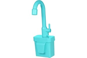 Toddmomy Rotatable Play Kitchen Faucet Toy with Realistic Water Flow for Kids Dish Washing Pretend Play Accessory