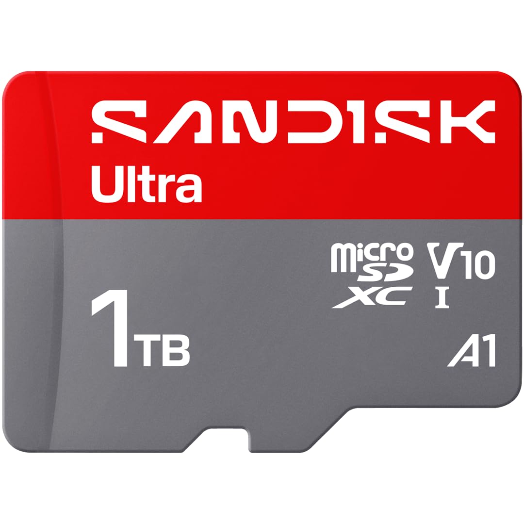 SANDISK 1TB Ultra microSD UHS-I Card - Up to 195MB/s Read Speed, Full HD Video, V10, U1, C10, A2 - SDSQUJQ-1T00-GZ6MA Image