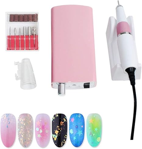 Amazon Co Jp Rpm電動ネイルアートドリルマシンアートサロンマニキュアツール電動研磨機ネイルパワードリル 110 240ボルト Pink ホーム キッチン