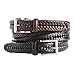 1RedPlace Mens Braided Faux Leather Big and Tall Casual Belt (50/52, Black)