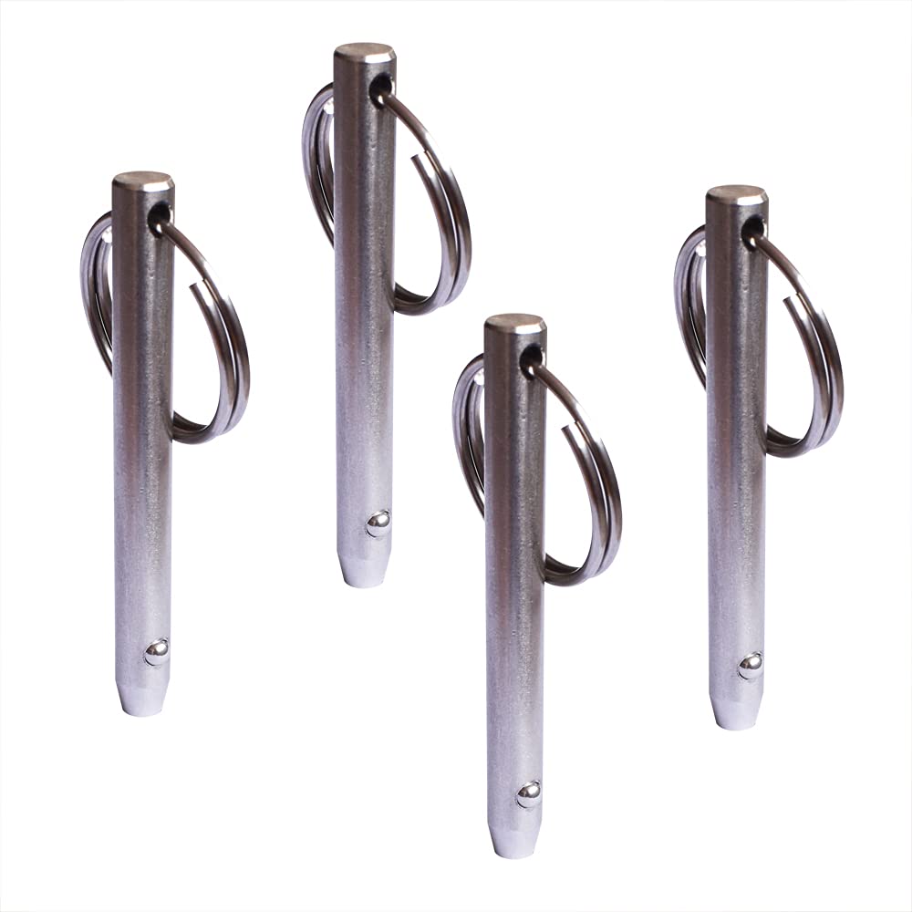 Pirhosigma 4 pcs Quick Release Pins 5/16"(8mm) Diameter 316 Stainless Steel Usable Length: 2-1/4"(57mm) Total Length 3.15"(80mm) for Bimini Top Marine Hardware