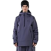 HIGH EXPERIENCE Ski Jacket Women with Recco 3L Snowboard Anorak Pullover Baggy Coat Hooded Insulated Hoodie Waterproof Warm