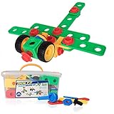 STEM Toys Building Blocks Construction Set - "USA Toyz BOLTZ" 101 Pc Educational Toys for Toddlers with Toy Bolts + 1 Ratchet for Kids Building Toys