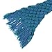 Handmade Knitted Mermaid Tail Blanket，T-tviva All Seasons Warm Bed Blanket Sofa Quilt Living Room Sleeping Bag for Kids and Adults (72.8