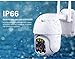 Outdoor PTZ WiFi Wireless IP Security Camera 1080P Home Surveillance Camera Pan/Tilt Two-Way Audio Motion Detection Color Night Vision SD Slot Support AT-200DW White