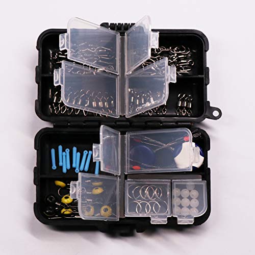 SUPERTHEO Fishing Accessories Kit with Fishing Swivels Snaps, Fishing Line Beads, Float Fishing Set with Tackle Box