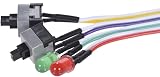 Wresetly 2 Pieces PC ATX Power Reset Switch Cable Red Green LED 65cm view 2