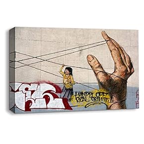 Canvas Wall Art for Living Room,Bedroom Home Artwork Paintings Creative Graffiti Ready to Hang - 12x18 inches
