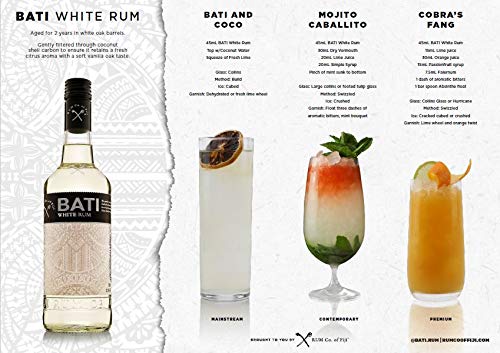 BATI Fiji White Rum, 2 Jahre, 37.5%, 700 ML – Bild 8