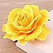 Frcolor Artificial Big Rose Hairpin Hair Clips Brooch for Women Party (Yellow)