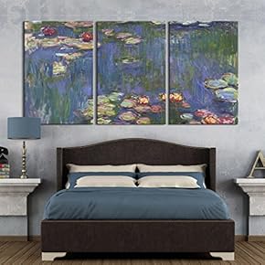 3 Panel Waterlilies by Claude Monet x 3 Panels