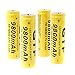 EastVita GTF 4pcs 3.7V 18650 Led Flashlight 9800mAh Li-ion Rechargeable Battery + Charger