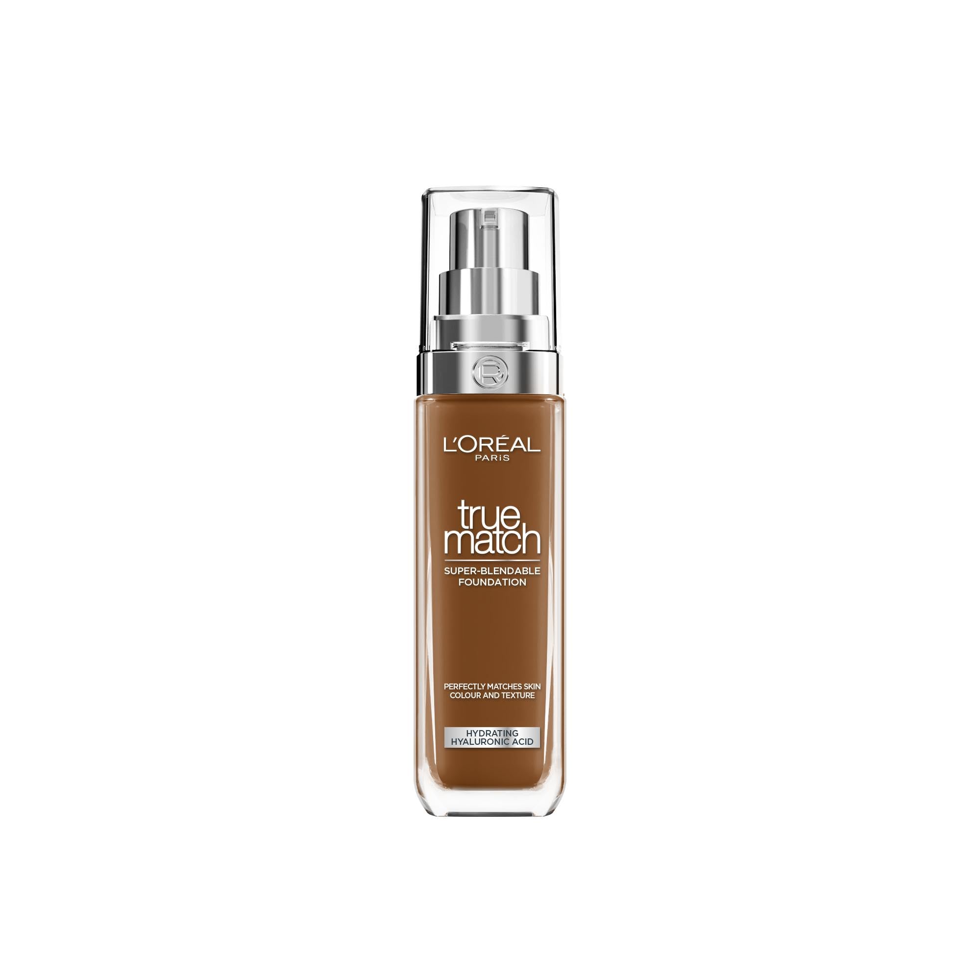 L'Oreal Paris True Match Liquid Foundation, Skincare Infused with Hyaluronic Acid, SPF 16, Available in 46 Shades, 9.5N Sandalwood, Suitable for All Skin Types, 30 ml
