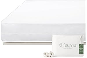 FAUNNA 100% Cotton Mattress Covers, Bed Bug and Dust Mite Proof Mattress Protectors, Hypoallergenic Noiseless Zipper Six-Side