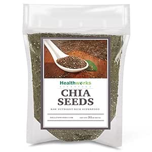 Healthworks Chia Seeds Raw (32 Ounces / 2 Pounds) | Pesticide-Free, Premium & All-Natural | Contains Omega 3, Fiber & Protein | Great with Shakes, ...