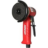 AIRCAT 6525-A .6 HP 3" In-Line Cut-Off Tool, 18,000 RPM. | Side-Mounted Wheel for Straight Cutting with Rear Exhaust That Directs Air Away from the User and Ergonomic Handle.