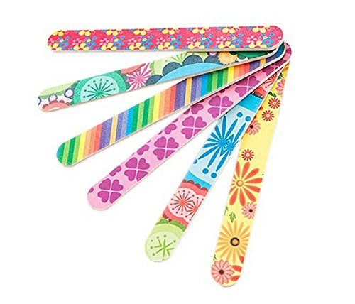 TOPWEL 10Pcs Professional Colorful Double Sided Nail Files Cosmetic Manicure Pedicure Nail Files - Thumbnail 3