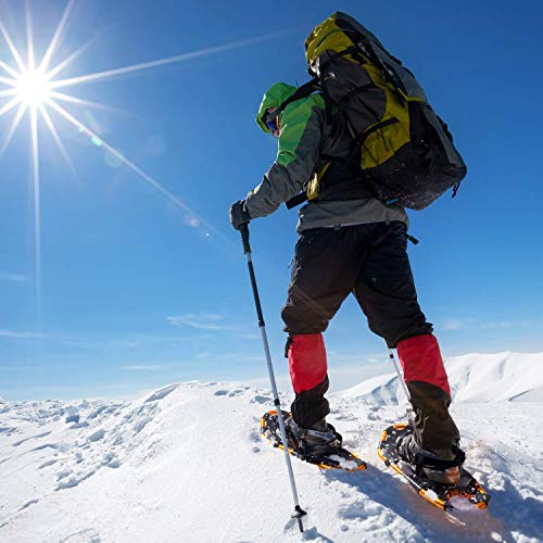 ENKEEO All Terrain Snowshoes Light Weight Aluminum Alloy Snow Shoes Kit with Carry Bag, Adjustable Ratchet Bindings, 210lbs. Capacity, Black and Orange, 30 inches - Thumbnail 5