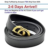 HG-products G-Style Girls Women Business Casual Belt Luxury Fashion[2.5CM] (Black/Copper Buckle, 095CM [Waist 26~29