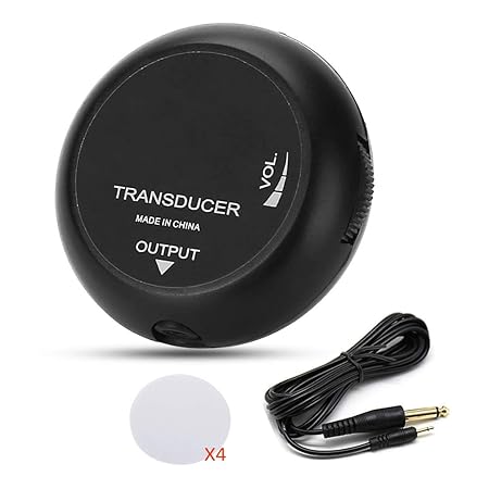 Unizooke Tonabnehmer für Akustikgitarre, Piezo-Kontakt-Mikrofon, Wandler für Gitarre, Ukulele, Violine, Cello, Banjo, Kalimba