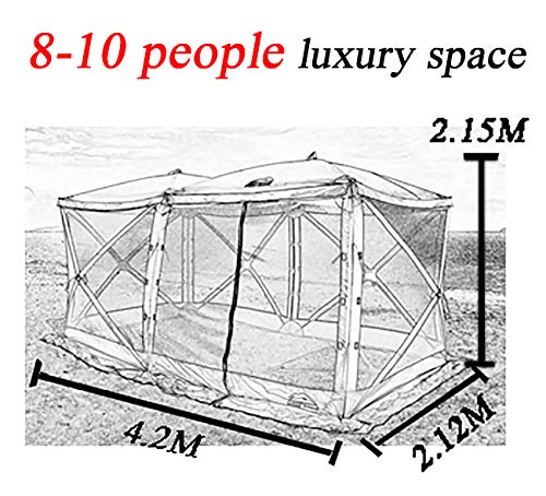 Zhyaj Großes Party-Pavillon-Zelt - 2X4M Wasserdichtes, UV-Beständiges Outdoor-Veranstaltungszelt Mit Moskitonetz… – Bild 6
