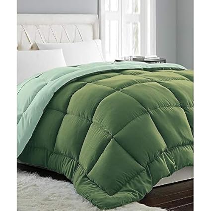 Amazon Com Green Sage Down Alternative Full Queen Comforter Olive