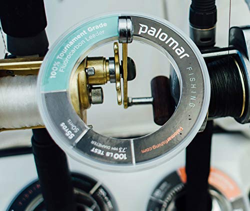100% FLUOROCARBON LEADER 80lb | TOURNAMENT Fishing Line | 55 YARD SPOOL | Lowest Stretch Index & .66mm Diam is THINNEST in Floro Market | Abrasion Resistent | Invisible w/ TOP Tensile/Knot Strength
