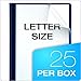 Oxford Clear Front Report Covers, Dark Blue, Letter Size, 25 per Box (55838EE)