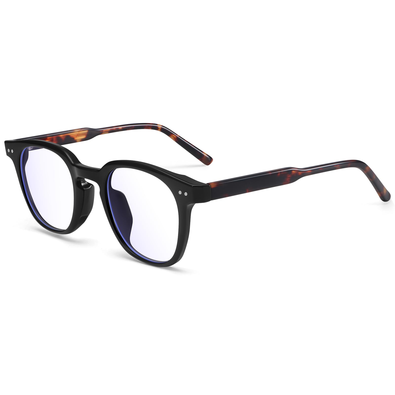 Dollger Blue Light Glasses for Women Men Blue Light Blocking Glasses Square Blue Light Blocking Glasses Large Frame Glasses Anti Blue Light PC TV Gaming Unisex Leopard Black