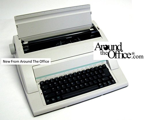 Portable Typewriter by Around The Office, w/ Dust Cover, Plus 2 Ribbons