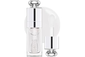 UNYOKE Hydrating Moisturizing Lip Glow Oil, Nourishing Glossy Transparent Plumping Oil, Non-sticky Tinted Toot Lip Balm for Lip Care (CLEAR) 0.2 OZ