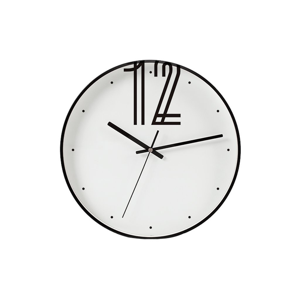 最新コレックション 掛け時計 ノルディックスタイルの壁時計12インチモダンなシンプルなリビングルームモノクロアートクロックレストランベッドルームのパーソナリティサイレント直径30 5cm Rollsnownow B07f1sk52n Hermescolleges Ca