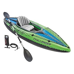 Intex Challenger Kayak, Inflatable Kayak Set with Aluminum Oars and High Output Air-Pump