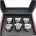jasperrr 6pcs 2018 New England Patriots Super Bowl Replica Championship Ring with Display Box