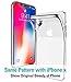 TOZO for iPhone X Case Crystal Clear Soft TPU Gel Skin Transparent Flexible Premium Cover Wireless Charger Compatible for iPhone 10 / X Space Silver Plating Edge