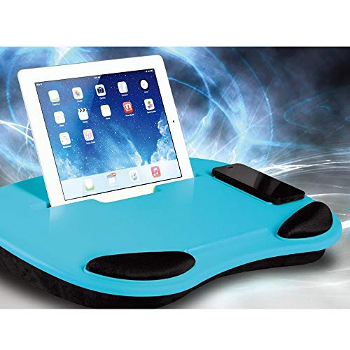 TRIEtree Lap Desk Multi-Function Lapdesk Laptop Tray Portable Tablet Pillow Board for Adults Kids Students Teens Wood iPad Stand for Bed Couch Sofa with Comfortable Cushion