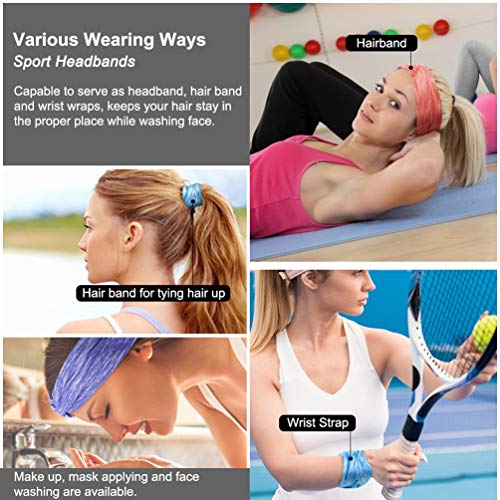 VBIGER 6 Pack Women Headband Criss Cross Head Wrap Hair Band Stretchy Headwraps Yoga Running Sports Hairband for Women (Set 3 (6 Pack))…