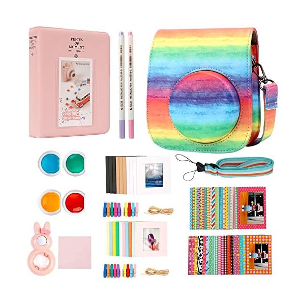 Annle Mini 11 Zubehör in Einer Box Kompatibel mit instax 11 Sofortbildkamera - Rainbow