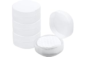 Etenpo Cotton Pad Holder, 4 Pack Whitish-Transparent PP, Compact Travel Size, Suitable for Makeup Remover Pads, Cotton Balls,