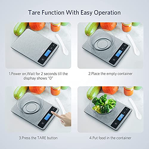 Homever Food Scales Digital Weight Grams and oz for Cooking Baking