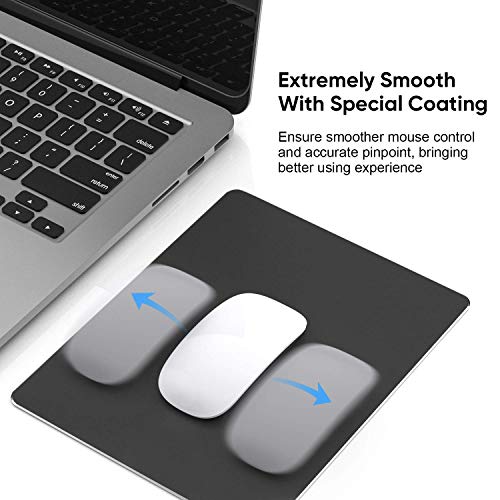 Metal Aluminum Mouse pad, Smooth Magical UltraThin Hard Mouse pad for