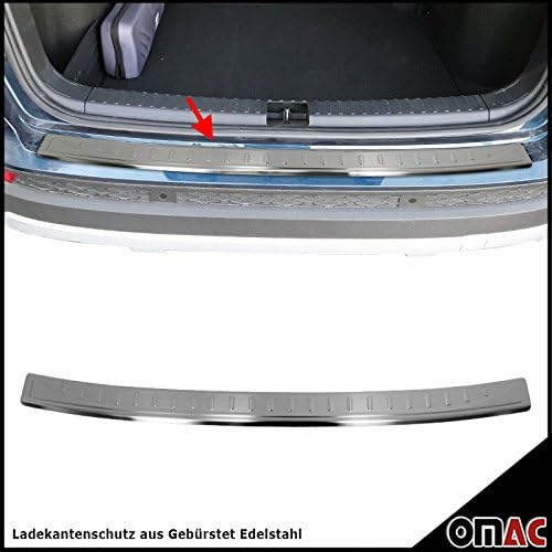 Seat Ateca brushed boot sill protector with folded edge, stainless steel, chrome V2A