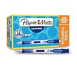 Paper Mate Clearpoint Mechanical Pencils, 0.7mm, HB #2, Blue Barrels, Box of 12