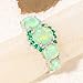 CiNily St Patrick's Day Silver Plated Green Opal Emerald Gemstone Ring Size 8